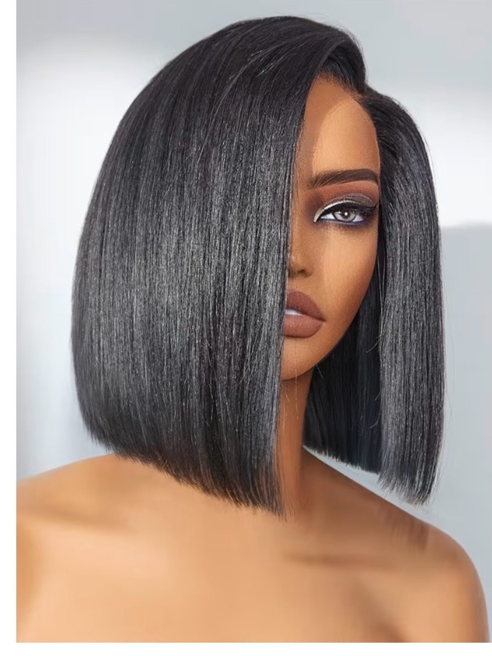 Sleek Straight Black Bob Wig - Women Hair